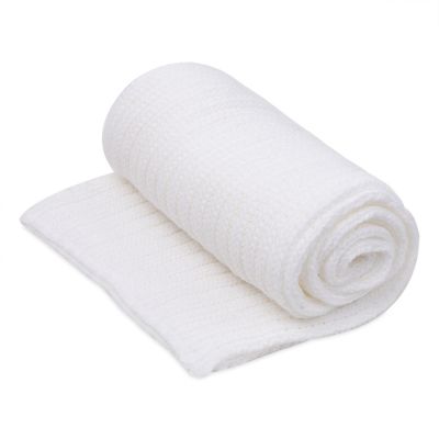 Шарф вязаный НАСВЯЗИ© шерсть/акрил, белый-0