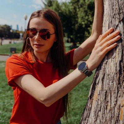 Фитнес часы GEOZON SKY c измерением кислорода в крови, розовые, розовый-3