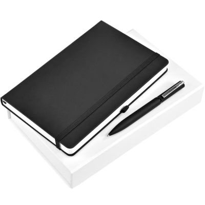 Бизнес-блокнот SILKY, формат А5, в клетку, черный-6