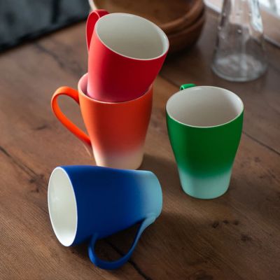 Кружка GRADE с прорезиненным покрытием, красный-2