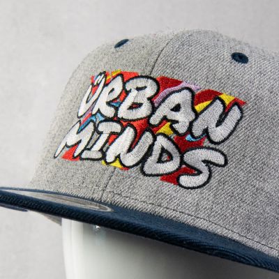 Бейсболка FADER, 6 клиньев, застежка ПВХ, серый, красный-6