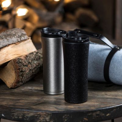 Термокружка вакуумная с ситечком BREW, черный-7