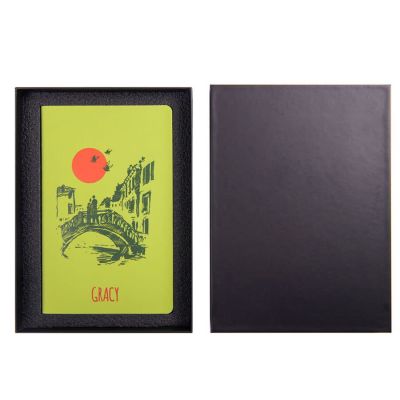 Коробка подарочная с ложементом для ежедневника размером 13*21 см, черный-2