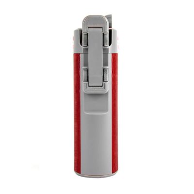 Bluetooth колонка TURBO TUBE с зарядным устройством (2000mAh) и моноподом, красный, серый-5