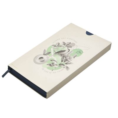 Бизнес-блокнот LADY, формат А5, темно-синий, блок в клетку-5