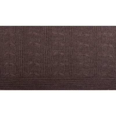 Плед VELVILJE MAXI, капучино, шерсть 30%, акрил 70%, 180*200 см, коричневый-1
