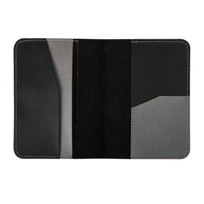 Обложка для паспорта 'Самолеты', черный, серый-1