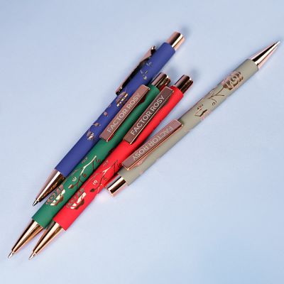 Ручка шариковая FACTOR ROSY, красный, розовое золото-2