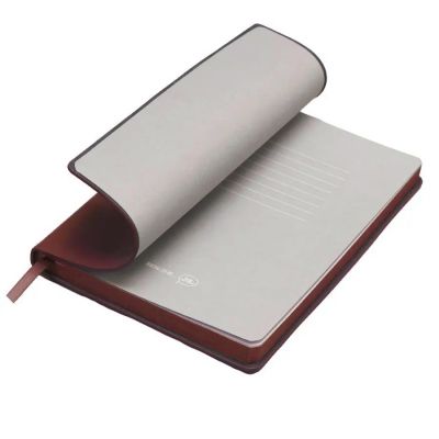 Бизнес-блокнот LADY, формат А5, бордовый, блок в клетку-4