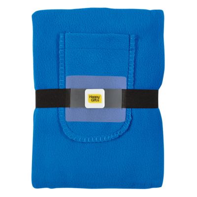 Плед 'Уютный' с карманами для ног, синий-2