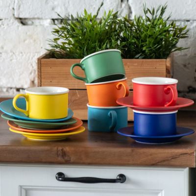 Чайная пара ICE CREAM, желтый, белый-1