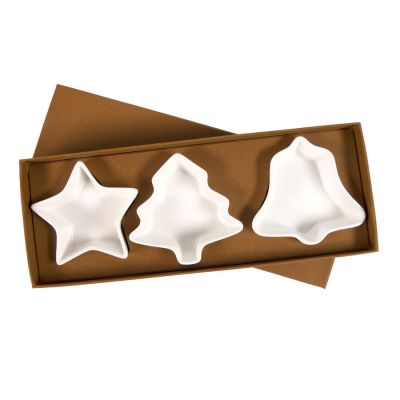 Набор тарелок 'Праздничный' (3шт), белый-0