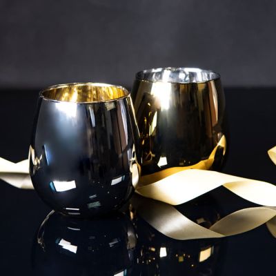 Набор бокалов MOON&SUN (2шт), серебристый, золотистый-5