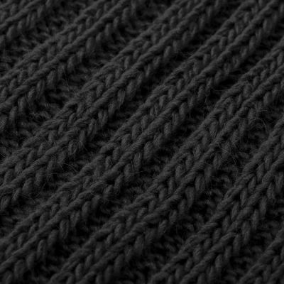 Шарф вязаный НАСВЯЗИ© шерсть/акрил, черный-2