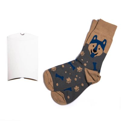 Носки подарочные 'Хаски' в упаковке, серый-0