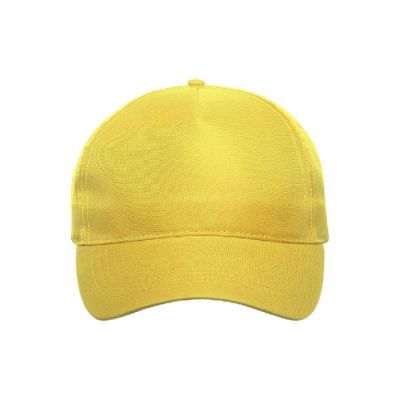 Бейсболка RECY FIVE, 5 клиньев, застежка-липучка, желтый-4