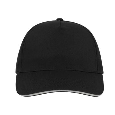 Бейсболка START FIVE SANDWICH, 5 клиньев, застежка на липучке, черный, белый-4
