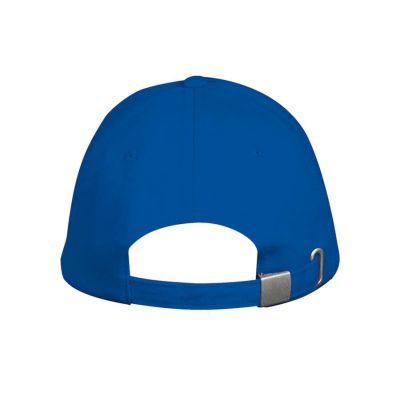 Бейсболка LONG BEACH, 5 клиньев, металлическая застежка, ярко-синий-3
