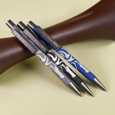 Ручка шариковая FACTOR FOLIO, серый, серебристый-2