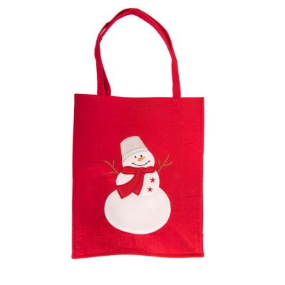 Сумка 'Снеговик' размер 40 x 33 x 9 см, ярко-красный-1