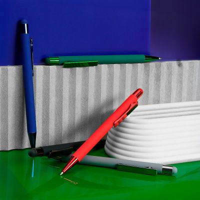 Ручка шариковая FACTOR COLOR со стилусом, черный-1