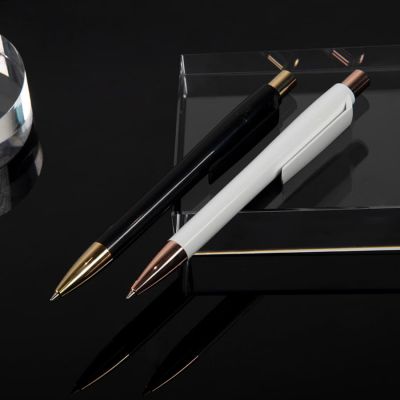 Ручка шариковая MOOD ROSE, белый, золотистый-4