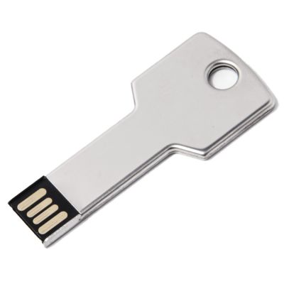 USB flash-карта KEY (8Гб), серебристая, 5,7х2,4х0,3 см, металл, серебристый-0