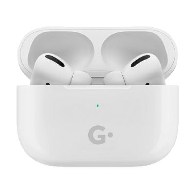 Наушники беспроводные GEOZON G-PRO, с зарядным боксом, с беспроводной зарядкой, белые, белый-0