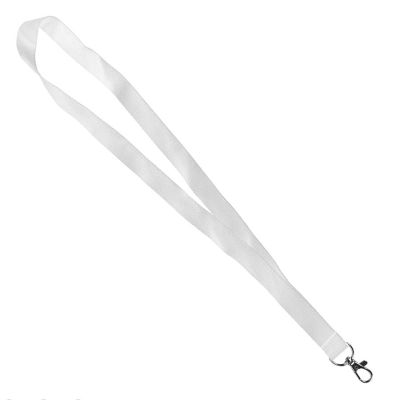 Ланъярд NECK, белый, полиэстер, 2х50 см-0