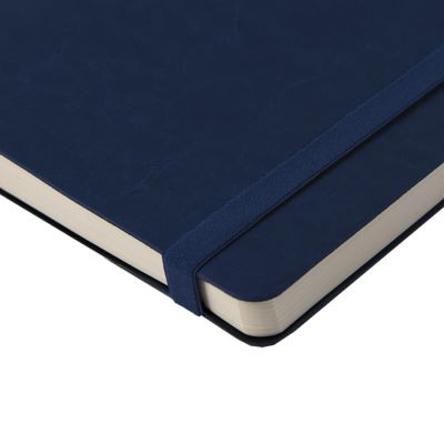 Ежедневник недатированный Boomer, А5,  темно-синий, кремовый блок в линейку, без обреза-6