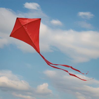 Воздушный змей 'РОМБ', ярко-красный-2