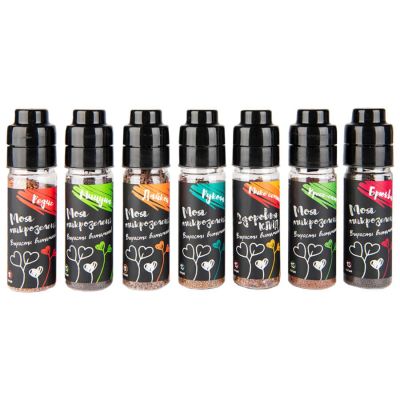 Семена руколы «Моя микрозелень», бутылка с дозатором 75 гр, черный-1