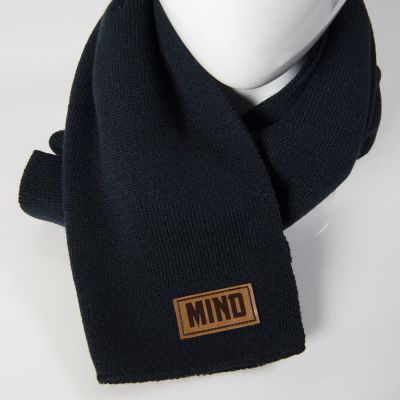 Шарф вязаный  WIND SCARF, темно-синий-4