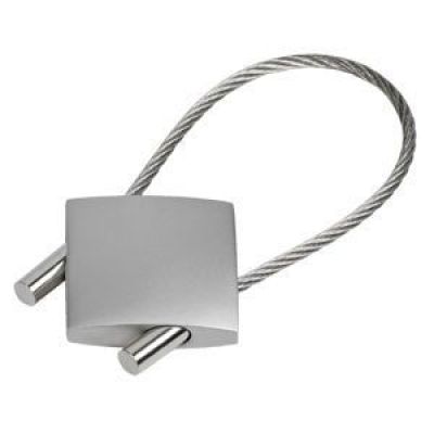 Брелок 'Ромб' с тросиком, серебристый-0