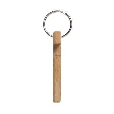 Брелок-подставка для телефона, 6 x 2,5 x 0,7 cм. Пазы 1 и 1,4 см, бук, светло-коричневый-2