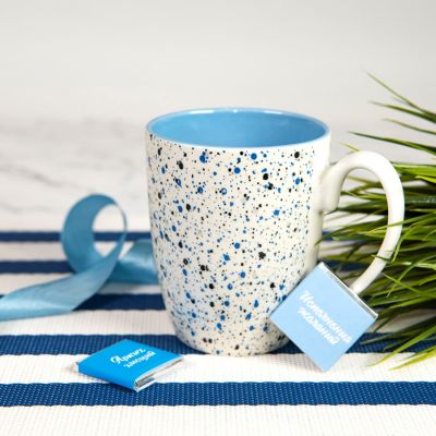 Кружка TERRAZZO, белый, розовый-7