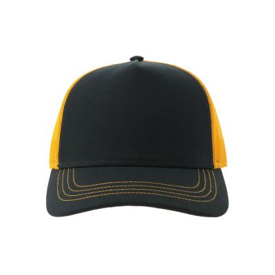 Бейсболка RAPPER CANVAS-S, 5 клиньев, пластиковая застёжка, темно-синий, желтый-2