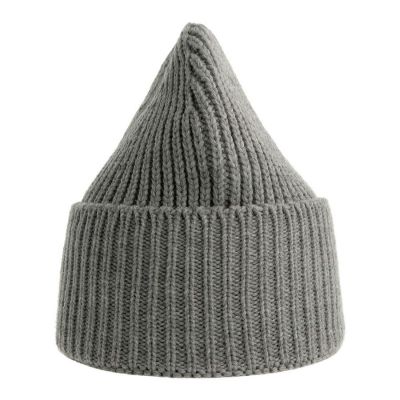 Шапка OAK рельефная из пряжи Polylana®, светло-серый-2