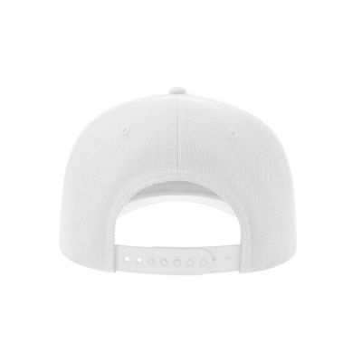 Бейсболка BEAT-S, 6 клиньев, пластиковая застежка, белый-3
