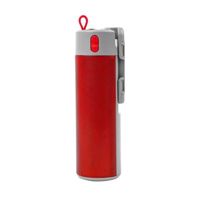 Bluetooth колонка TURBO TUBE с зарядным устройством (2000mAh) и моноподом, красный, серый-4
