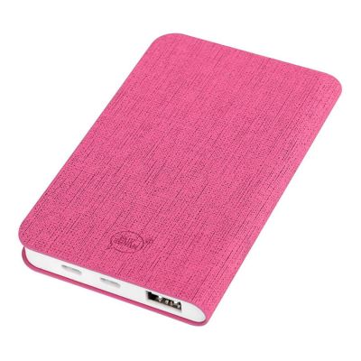 Универсальный аккумулятор 'Provence' (5000mAh),розовый,7,5х12,1х1,1см, искусственная кожа,пл-1