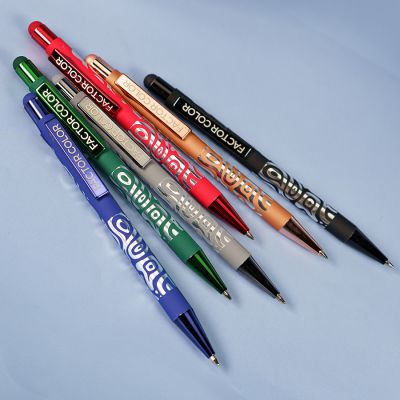 Ручка шариковая FACTOR COLOR со стилусом, черный-2