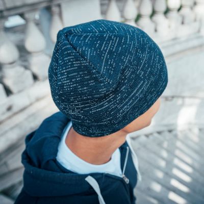 Шапка вязаная SHINE светоотражающая из материала rPET/рециклированного полиэстера, черный-2