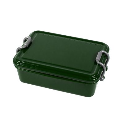 Ланч-бокс MEAL, пластик, 2 отделения, зеленый-0