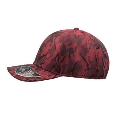 Бейсболка PHASE, 6 клиньев, пластиковая застежка, бордовый-2