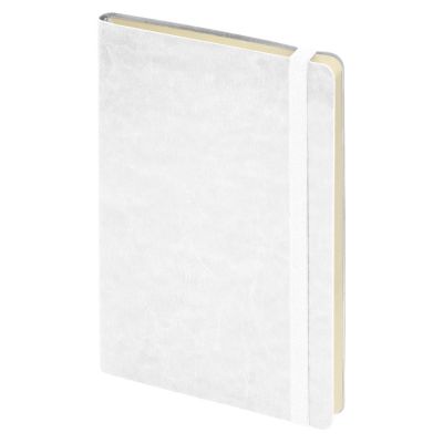 Ежедневник недатированный Boomer, А5,  белый, кремовый блок в линейку, без обреза-0