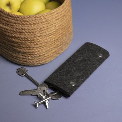 Ключница FELTY, RPET фетр, темно-серый-6
