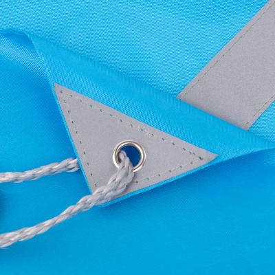 Рюкзак мешок RAY со светоотражающей полосой, голубой-4