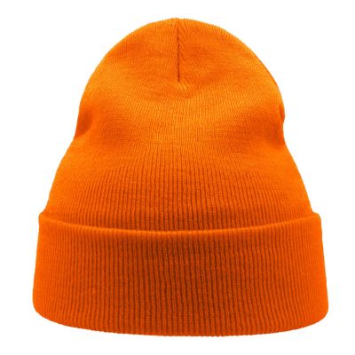 Шапка вязаная  двойная Wind-S, неоновый оранжевый-6