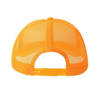 Бейсболка RAPPER-S, 5 клиньев, пластиковая застёжка, белый, желтый-8